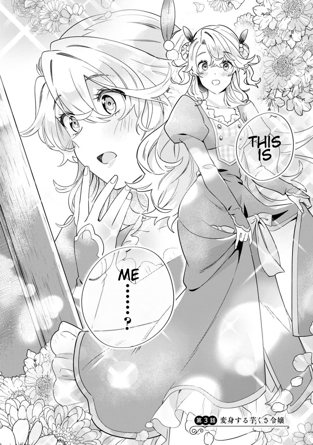 Imokusa Reijou Desu Ga Akuyaku Reisoku Wo Tasuketara Kiniiraremashita Imokusa Reijou desu ga Akuyaku Reisoku wo Tasuketara Kiniiraremashita Ch.3 Page 1 - Mangago
