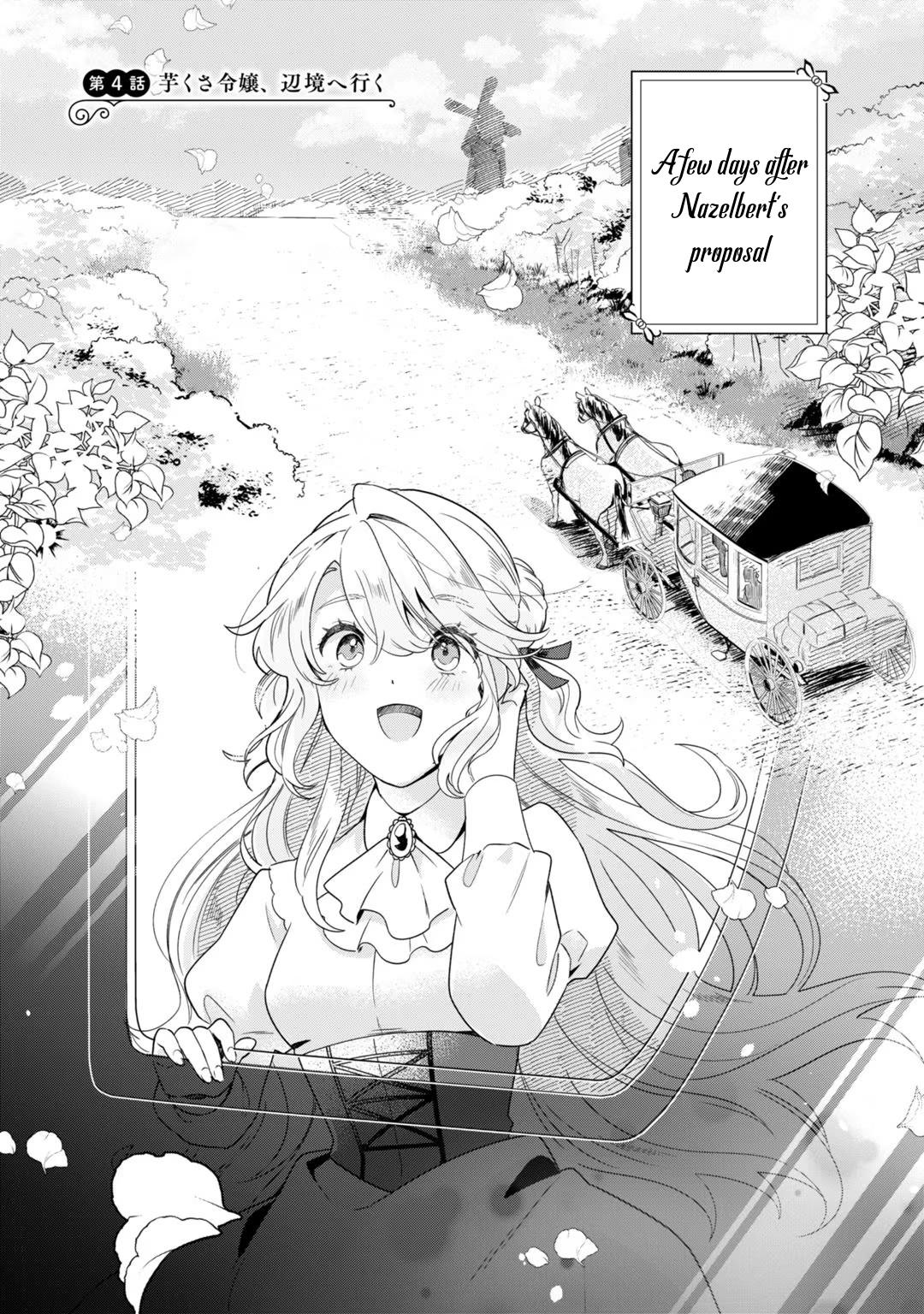 Imokusa Reijou Desu Ga Akuyaku Reisoku Wo Tasuketara Kiniiraremashita Imokusa Reijou desu ga Akuyaku Reisoku wo Tasuketara Kiniiraremashita Ch.4 Page 1 - Mangago